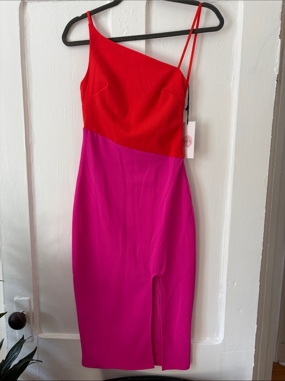 CRYSTAL SKY ONE SHOULDER DRESS